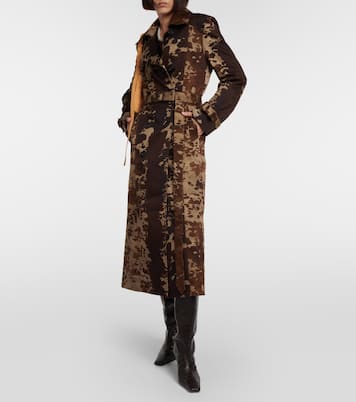 Cow-print cotton trench coat | Acne Studios