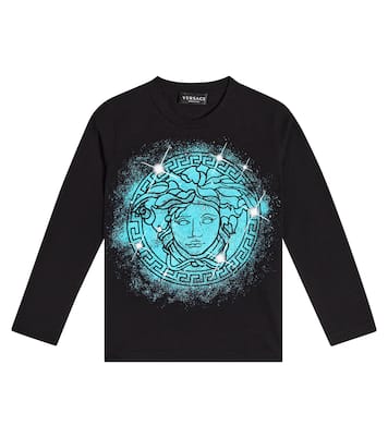 Logo cotton jersey T-shirt | Versace Kids