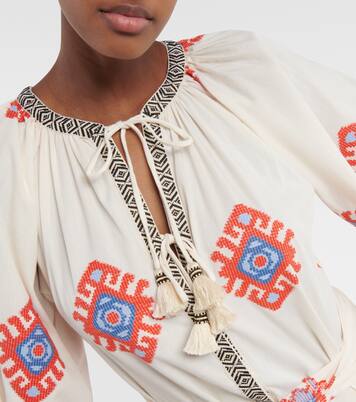 Robe midi en jacquard de coton | Johanna Ortiz