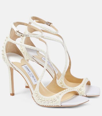 Bridal Verzierte Sandalen Azia aus Leder | Jimmy Choo
