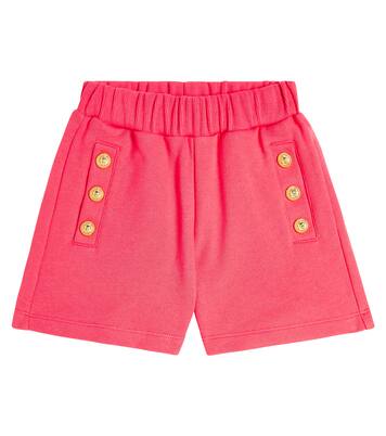 Button-embellished jersey shorts | Balmain Kids