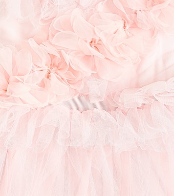 Floral-appliqué tulle dress | Patachou