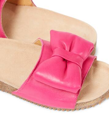 Bow-detail leather slides | PèPè