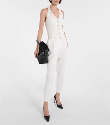 Weste Arabella aus einem Leinengemisch | Veronica Beard