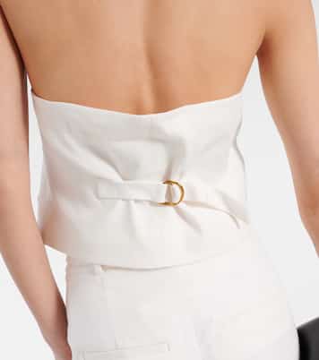 Weste Arabella aus einem Leinengemisch | Veronica Beard