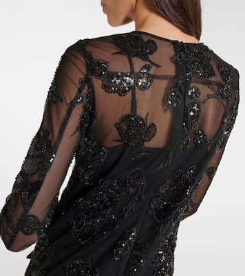 Embellished mesh maxi dress | Rotate