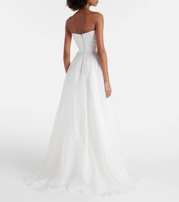 Bridal Dhalia caped silk gown | Maticevski