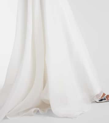 Bridal Dhalia caped silk gown | Maticevski