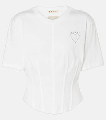 Besticktes Bustier-Top aus Baumwolle | Marni