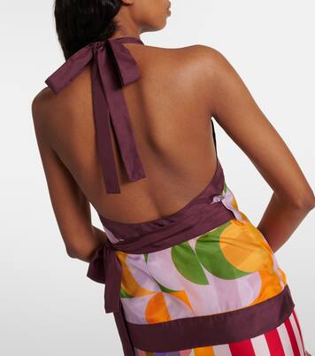 Top in seta con scollo all'americana | Dries Van Noten