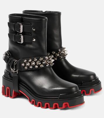 Dune Bike leather ankle boots | Christian Louboutin