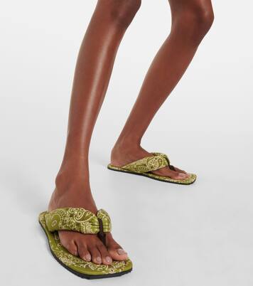 Indie bandana printed thong sandals | The Attico