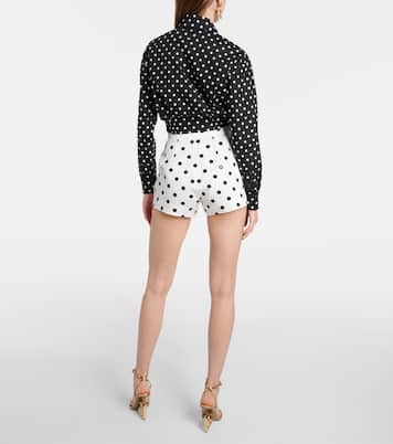 Cropped cotton-blend blouse | Dolce&Gabbana