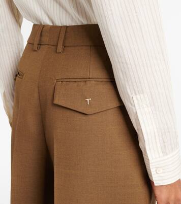 Weite High-Rise-Hose aus Woll-Twill | Tod's