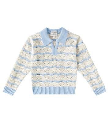 Striped pointelle polo swetaer | Scotch & Soda Kids