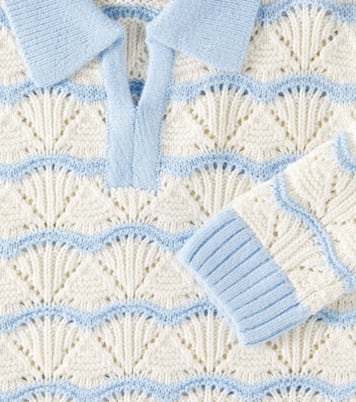 Striped pointelle polo swetaer | Scotch & Soda Kids