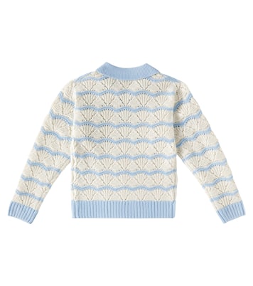 Striped pointelle polo swetaer | Scotch & Soda Kids