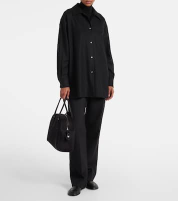 India 15.75 suede tote bag | The Row