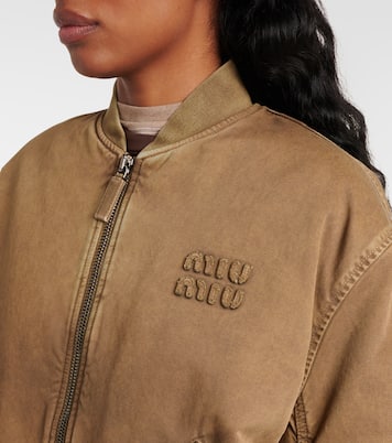 Bomberjacke aus Baumwoll-Gabardine | Miu Miu