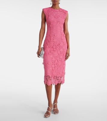 Midikleid Hibiscus aus Spitze | Monique Lhuillier