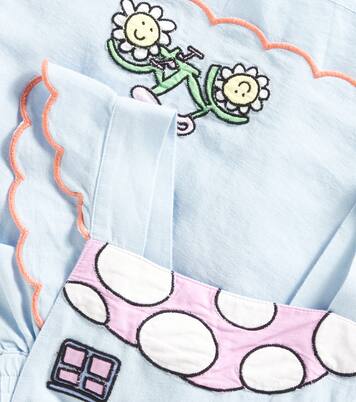 Embroidered linen and cotton dress | Stella McCartney Kids