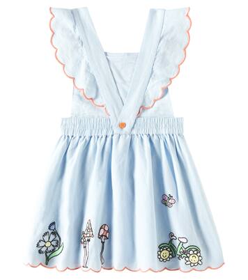 Embroidered linen and cotton dress | Stella McCartney Kids