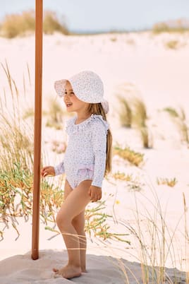 Bow-trimmed floral swimsuit | Patachou