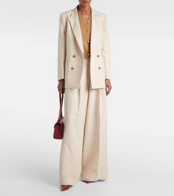 Husi high-rise linen wide-leg pants | Blazé Milano