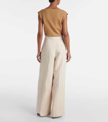 Husi high-rise linen wide-leg pants | Blazé Milano