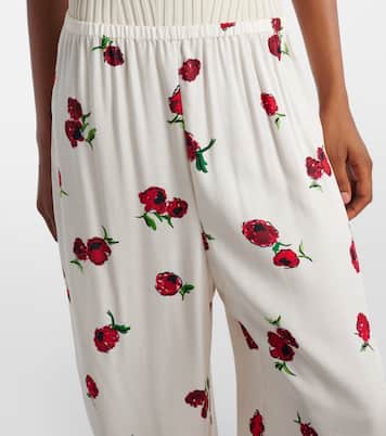 Mindy printed twill wide-leg pants | Khaite