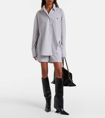 Camisa de popelín de algodón a rayas | The Attico