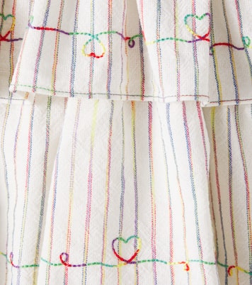 Rhiannon shirred striped cotton dress | Zimmermann Kids