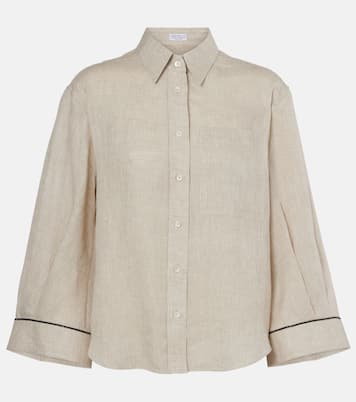 Camicia Monili in lino | Brunello Cucinelli