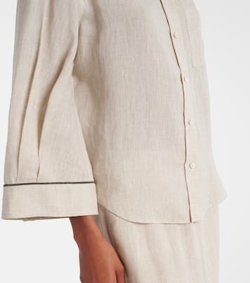 Camicia Monili in lino | Brunello Cucinelli
