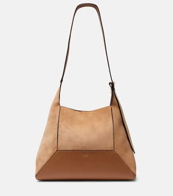 Borsa a spalla Diamond Medium in suede | Jimmy Choo