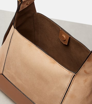 Borsa a spalla Diamond Medium in suede | Jimmy Choo