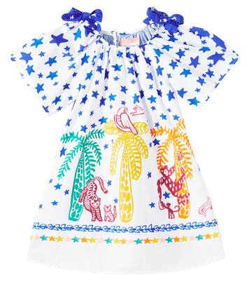Bow-detail printed cotton dress | Fábula