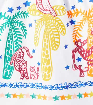 Bow-detail printed cotton dress | Fábula