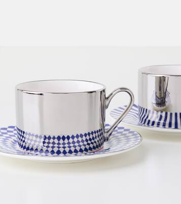 Set Aunty aus vier Espressotassen und Untertassen | Polspotten