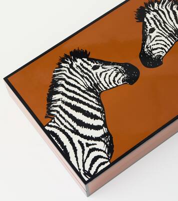 Zebra lacquered backgammon set | Jonathan Adler
