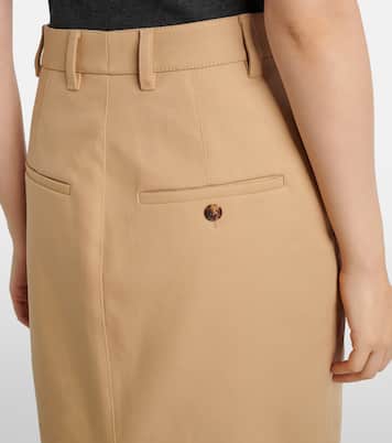 Gonna midi in cotone a vita alta | Wardrobe.NYC