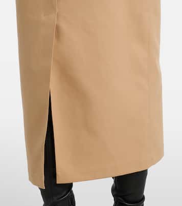 Gonna midi in cotone a vita alta | Wardrobe.NYC