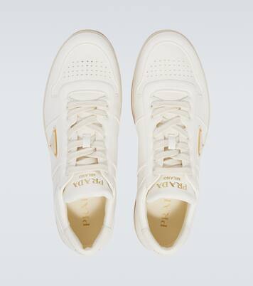 Baskets Downtown en cuir à logo | Prada