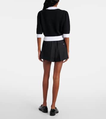 Cardigan raccourci en coton | Prada