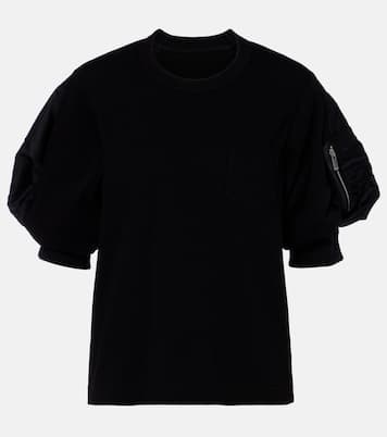 Cotton twill and jersey T-shirt | Sacai