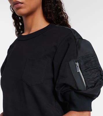 Cotton twill and jersey T-shirt | Sacai