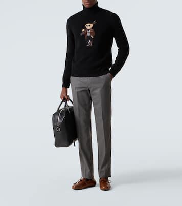 Embroidered cashmere turtleneck sweater | Ralph Lauren Purple Label