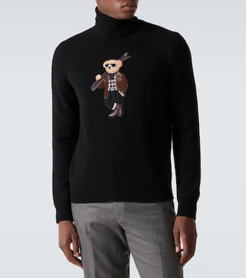 Embroidered cashmere turtleneck sweater | Ralph Lauren Purple Label