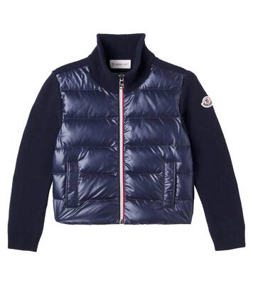 Ribbed-knit down cardigan | Moncler Enfant