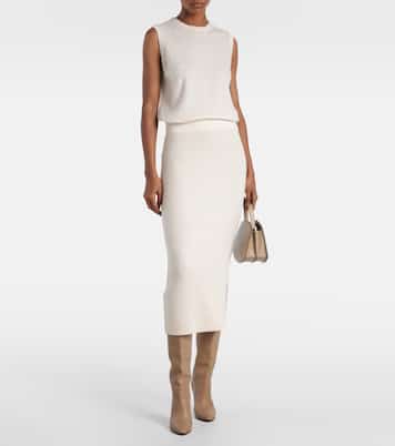 Midirock aus Wolle und Kaschmir | Jardin des Orangers